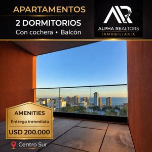 Apartamento En Venta 2 Dorm. Cochera En Centro Sur. Balcón Y Terraza. Vistas!