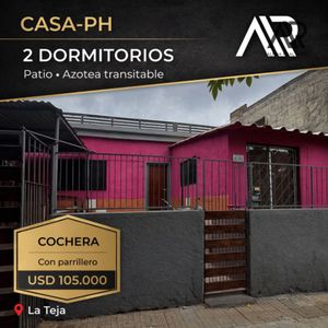 Casa Ph 2 Dormitorios En Venta C/ Cochera En La Teja