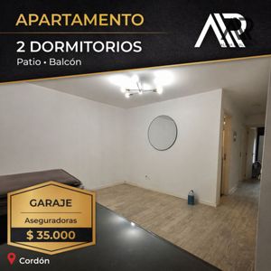 Apartamento 2 Dorm. En Alquiler C/ Cochera, Patio Y Balcón En Cordón