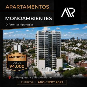 Apartamentos Mono Con Patio! En Pozo, Venta, La Blanqueada/p. Batlle. Set 2027