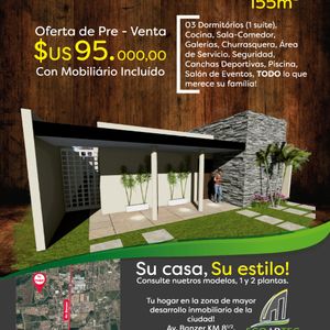 Pre-venta Km 8 1/2 Norte Av Banzer En Urb. Cerrada