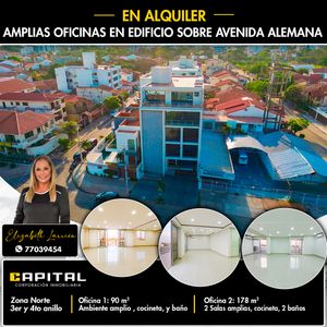 Oficinas Amplias En Edificio En Alquiler Sobre Av Alemana