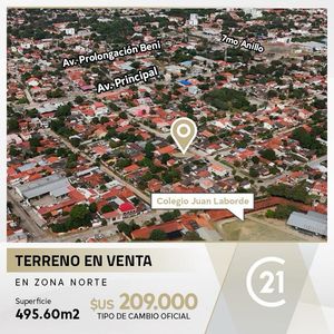 Terreno En Venta Zona Norte Entre Avenida Banzer Y Beni Sobre Avenida