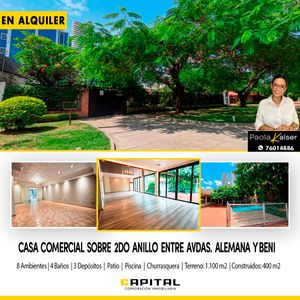 Casa Comercial En Alquiler Zona Norte Sobre 2do Anillo 