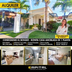 Casa Amoblada En Alquiler – Condominio El Bosque