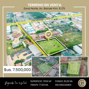 Terreno En Venta - Avenida Banzer 