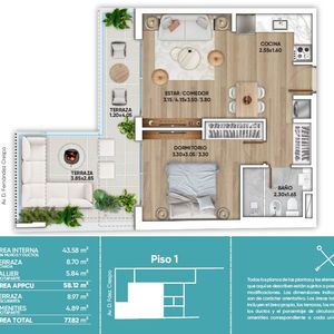 Venta Apartamento Cordon 1 Dormitorio