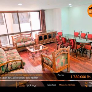 Vendo Lindo Y Amplio Depto 3 Dorm. La Mejor Zona Av. America Queru Queru Cbba