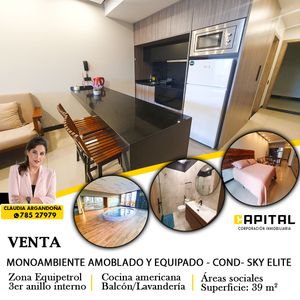 Vendo Hermoso Monoambiente Equipetrol