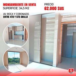 Departamento Monoambiente En Venta