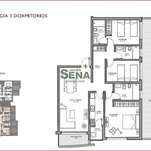 Venta De Apartamento A Estrenar En La Roosevelt, 3 Dormitorios, 2 Baños, Balcon, Con Servicios.