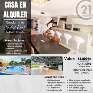 Casa Amoblada  Tipo Penthose En Alquiler - Cuidad Real 