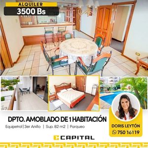 Departamento Amoblado De 1 Dormitorio En Alquiler Equipetrol