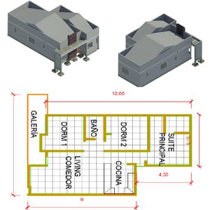 Vivienda Unifamiliar Minimalista 98 M2