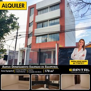 Amplio Departamento En Alquiler De 3 Dormitorios – Zona Equipetrol