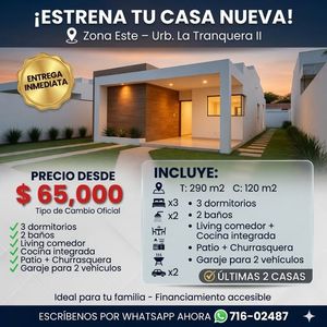 Casa En Venta 3 D.  Zona Este