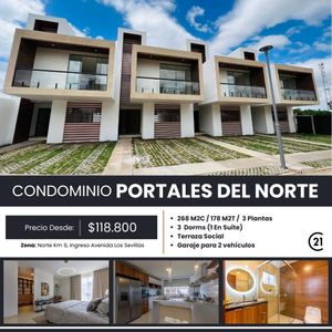 Casa En Venta De 3 Plantas En Zona Norte