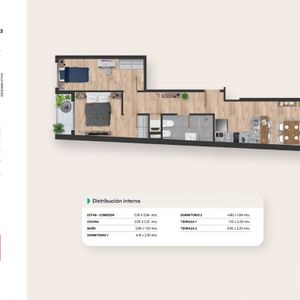 -precioso Apartamento De Dos Dormitorios En Cordon.