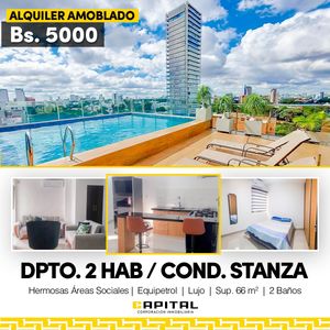 Departamento Amoblado En Alquiler De Dos Dormitorios