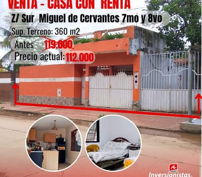 En Venta - Casa Con Rentabilidad 
