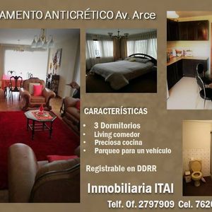 Departamento En Anticrético - Av Arce