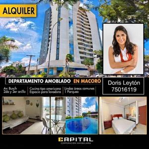 En Equipetrol Alquilo Departamento Amoblado De 1 Dormitorio