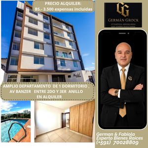 Zona Av Banzer, Departamento De 1 Dormitorio En Alquiler