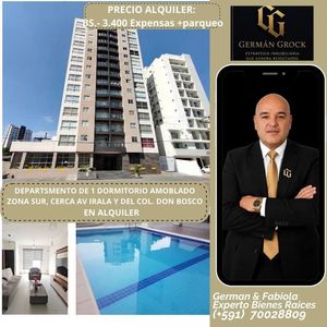 Departamento De 1 Dorm. Amoblado En Alquiler, Zona Sur