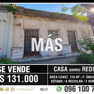 Casa Venta Reducto Montevideo Imas.uy R *