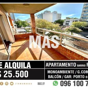 Apartamento Monoambiente Alquiler Balcon Portero Barbacoa Pocitos Montevideo Imas.uy Rg*