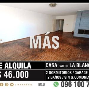 Casa Alquiler Garage La Blanqueada Montevideo Imas.uy Lc *