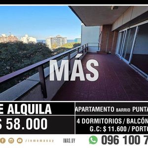 Apartamento Alquiler Punta Carretas 4 Dormitorios Lc *