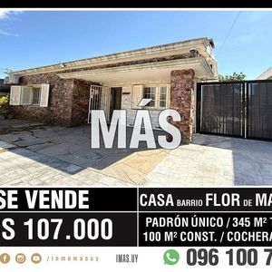 Casa Padrón único 2 Dormitorios Cochera Flor De Maroñas Montevideo Imas.uy Ma *