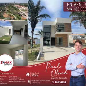  Casa A Estrenar En Venta Zona Urubó Condominio Los Parques III