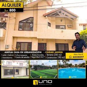 Alquiler De Casa En Cond. Ciudad Jardin