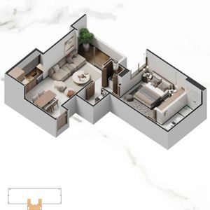 Departamento De 1d En Pre Venta Con Balcon Piso Alto, Sky Level