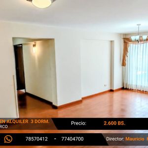 Lindo Depto En Alquiler 3 Dorm. Garaje Baulera áreas Comunes Av. Beijing Sarco 