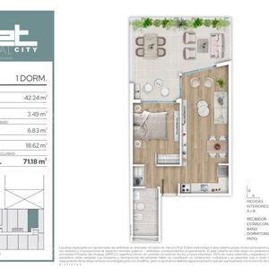 Met City, Apartamento De Un Dormitorio En Venta En Zona Centrica De Montevideo.