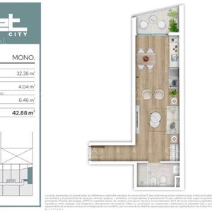 Venta De Monoambiente En Piso Alto En Torre Con Amenities En El Centro De Montevideo.