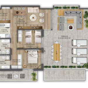 Apartamento De Dos Dormitorios Con Terraza Amplia En Venta Zona Pocitos