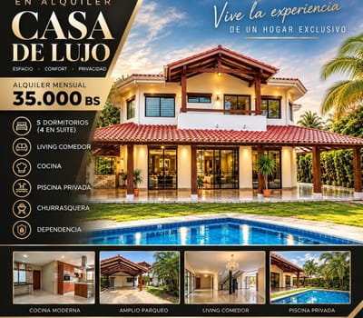 Casa En Alquiler - Colinas 1 Urubo