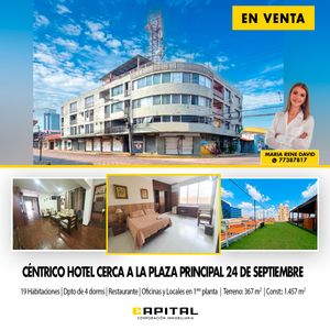 Hotel En Venta En Zona Central, Cerca A La Plaza Principal 24 De Septiembre