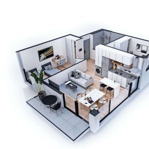 Venta Apto. Estrenar 2 Dormitorios En La Blanqueada | U 1202 - 01 Vista | Fines 2027