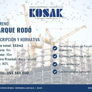 Terreno En Venta Parque Rodó