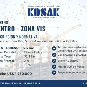 Gran Terreno En Venta En Cordón Frente A Universidad Ort