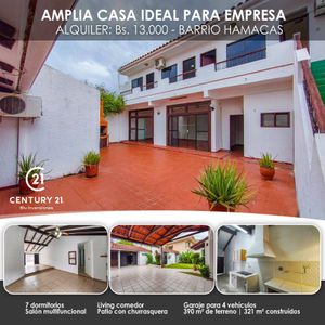 Amplia Casa De 7 Dorms En Alquiler, Barrio Hamacas