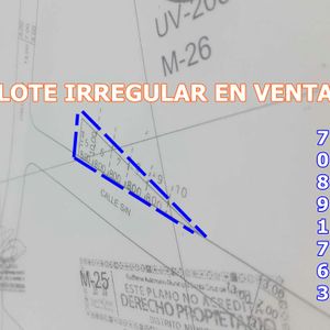 Lote Especial En Venta  - Av. G77 Zona Norte!