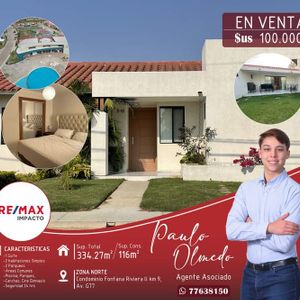 Casa En Venta En Condominio La Fontana Riviera II Z/norte 