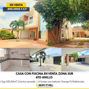 Casa C/piscina En Venta Con Cuatro Dormitorios - Zona Sur