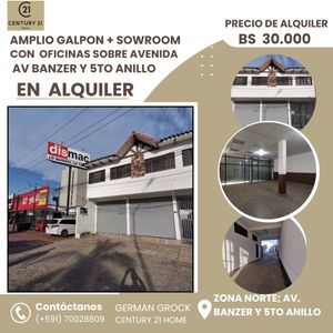  Amplio  Galpon En Alquiler , Av Banzer Y 5to Anillo